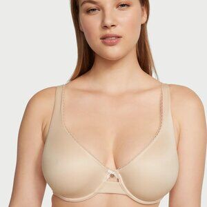 38G Victoria Secret BODY BY VICTORIA Unlined Full Bra Smooth Microfiber Cream